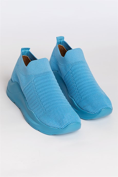 Lenora Mavi Triko Günlük Kadın Ayakkabı