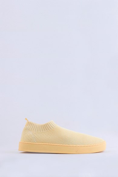 Flora Sarı Triko Günlük Kadın Ayakkabı