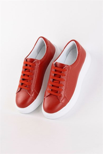 Julia Red Leather Women's Sneaker