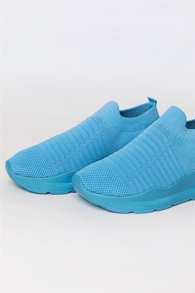 Lenora Mavi Triko Günlük Kadın Ayakkabı
