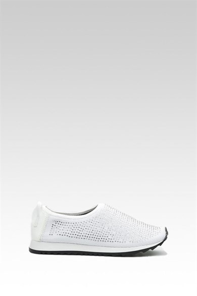 Tots Womens White Casual Shoes With Stone